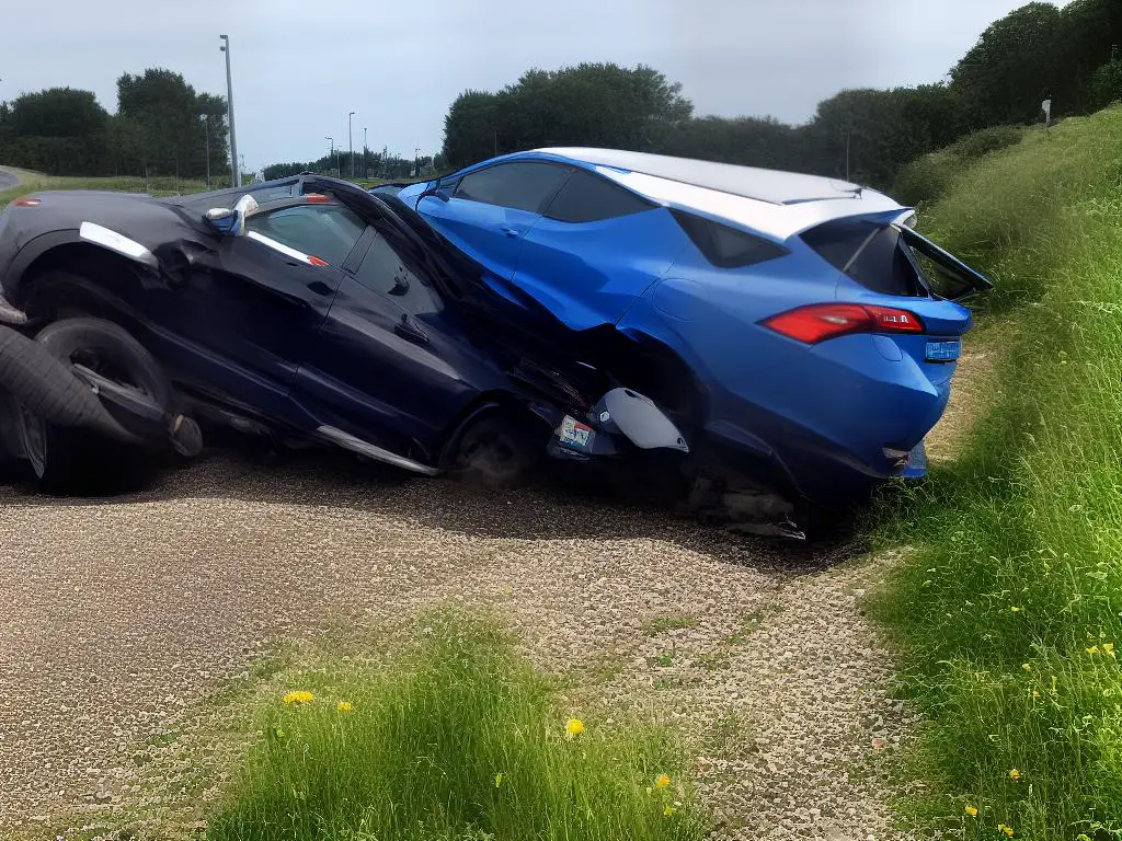 Image représentant un véhicule en panne sur le côté de la route avec un technicien en train de l'aider