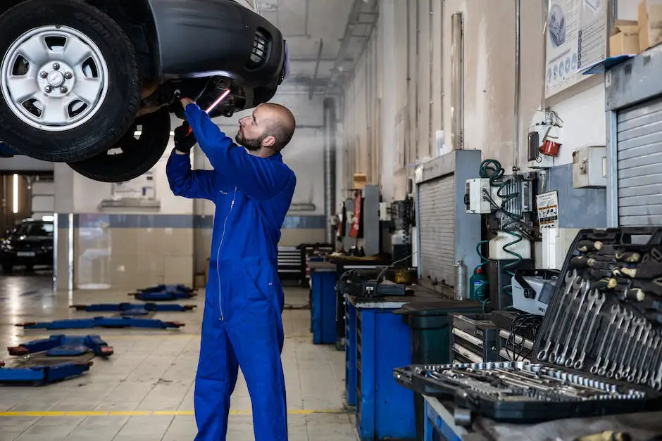 Image of a mechanic conducting car maintenance