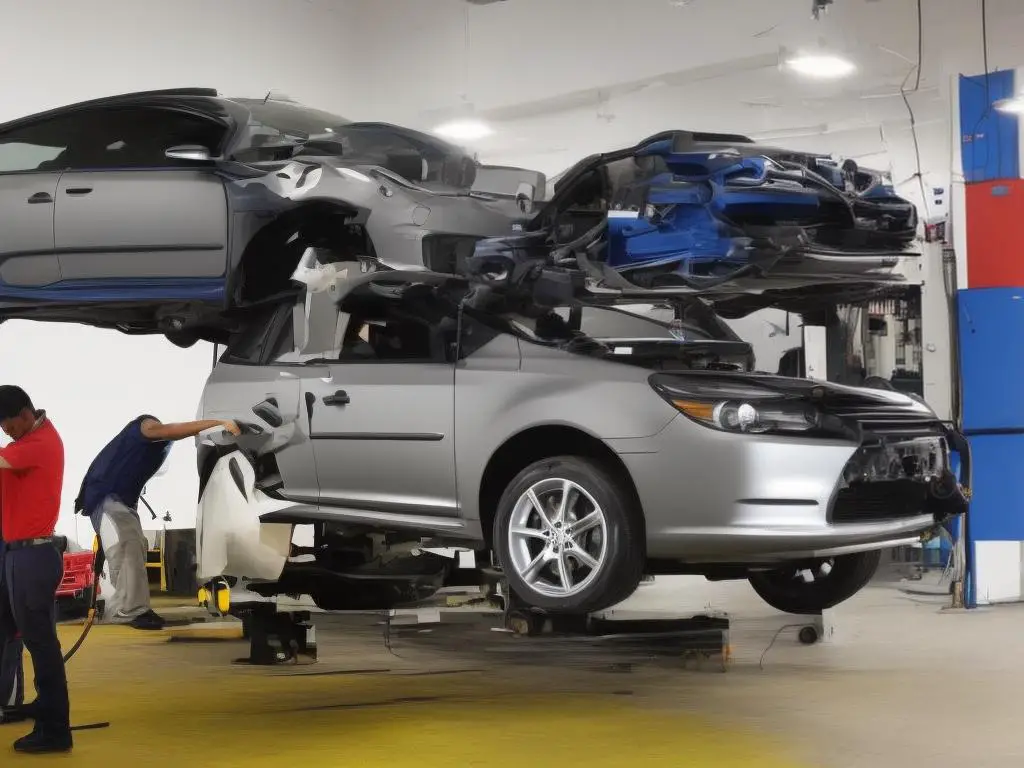 Image of a car being repaired at a mechanic's shop